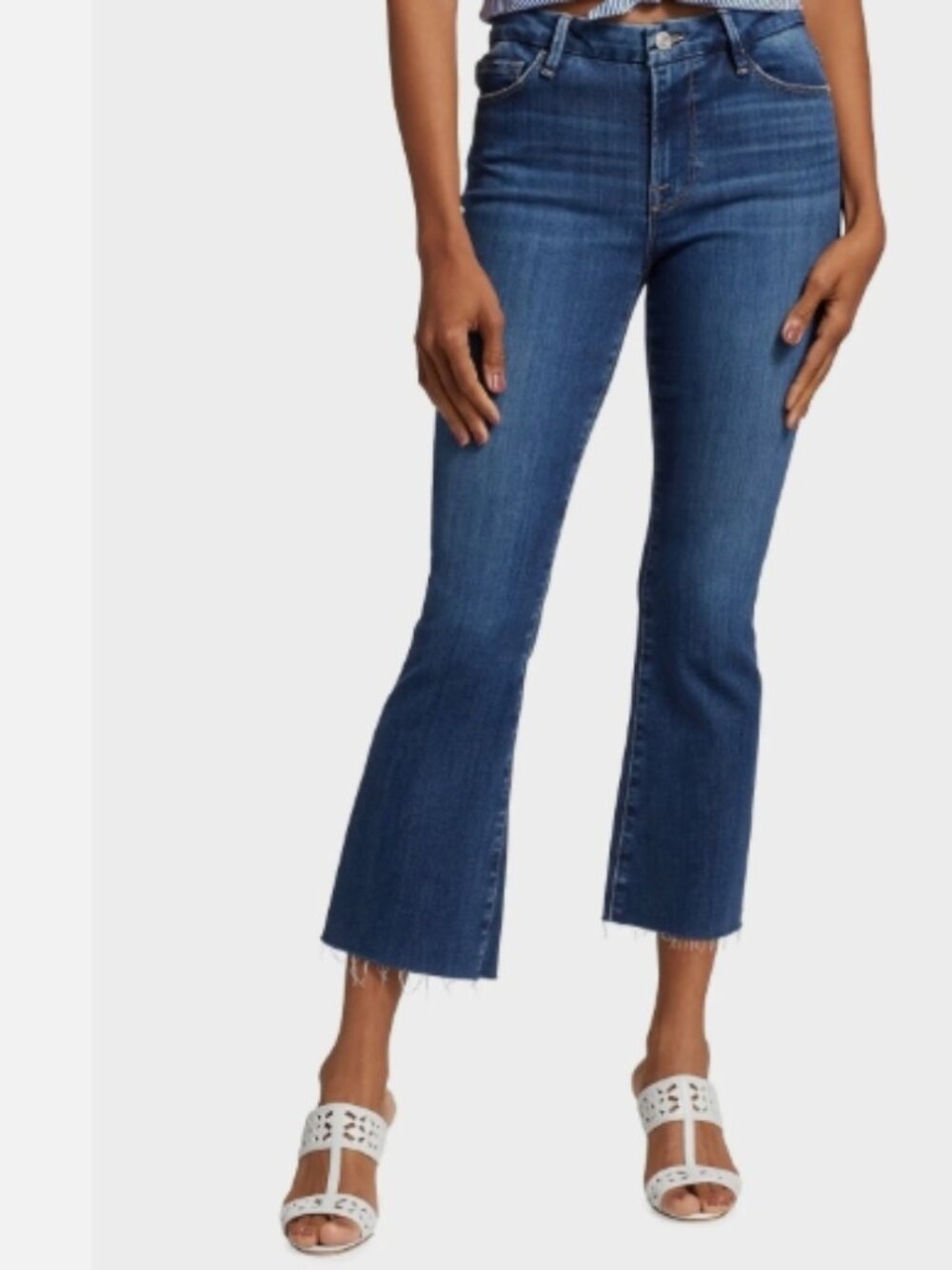 FRAME Le Cropped Mini Boot Mid‑Rise Bootcut Jeans – Lupine – 28 – NWT